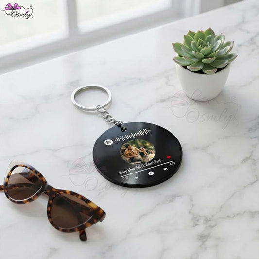 BlackRoundSpotifyKeychain - OSMLY