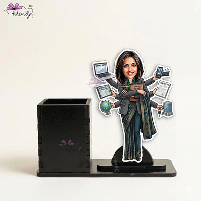 Business-Woman-Pen-Stand - OSMLY
