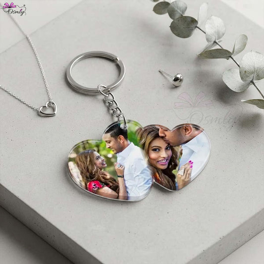 CoupleHeartAcrylicKeychain - OSMLY