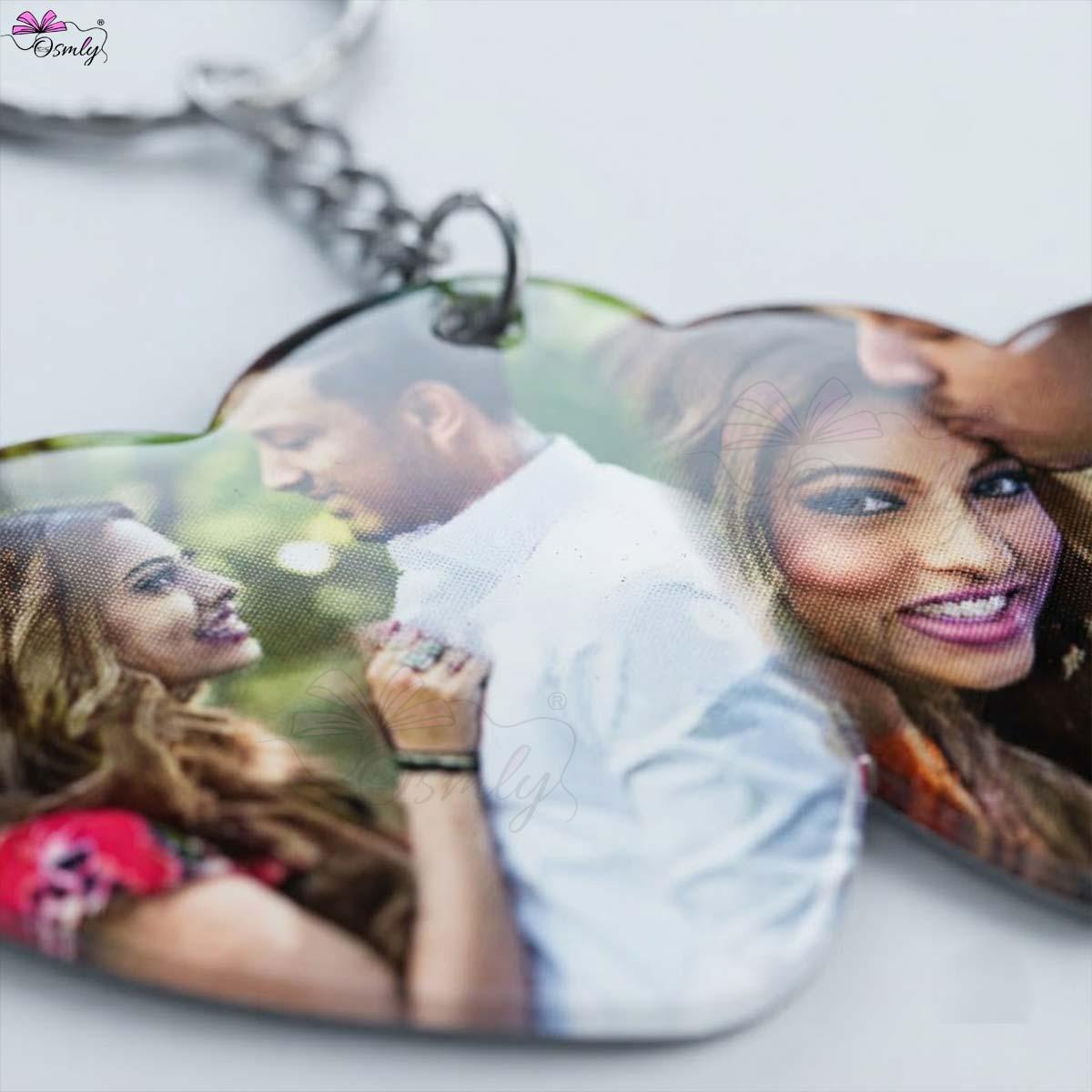 CoupleHeartAcrylicKeychainlovegift - OSMLY