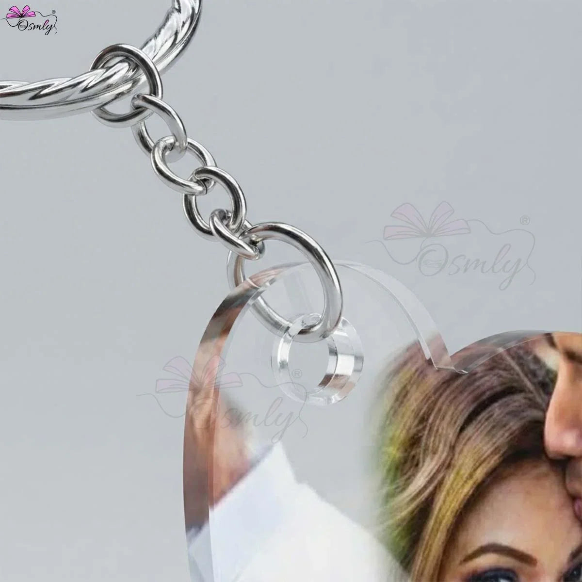 CoupleHeartAcrylicKeychainweddinggift - OSMLY