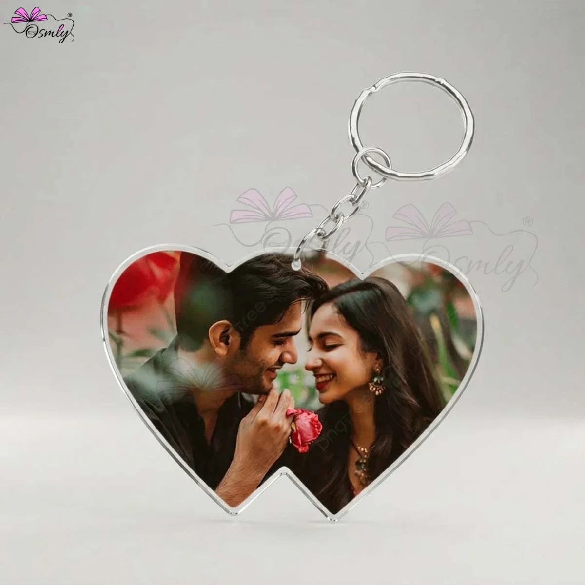 Couple_Heart_Acrylic_Keychain_gift_for_couple - OSMLY