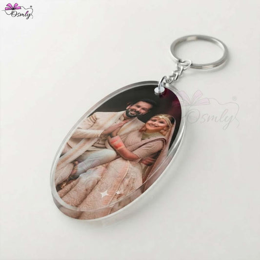 CustomizedOvalAcrylicKeychainvalentinegiftidea - OSMLY