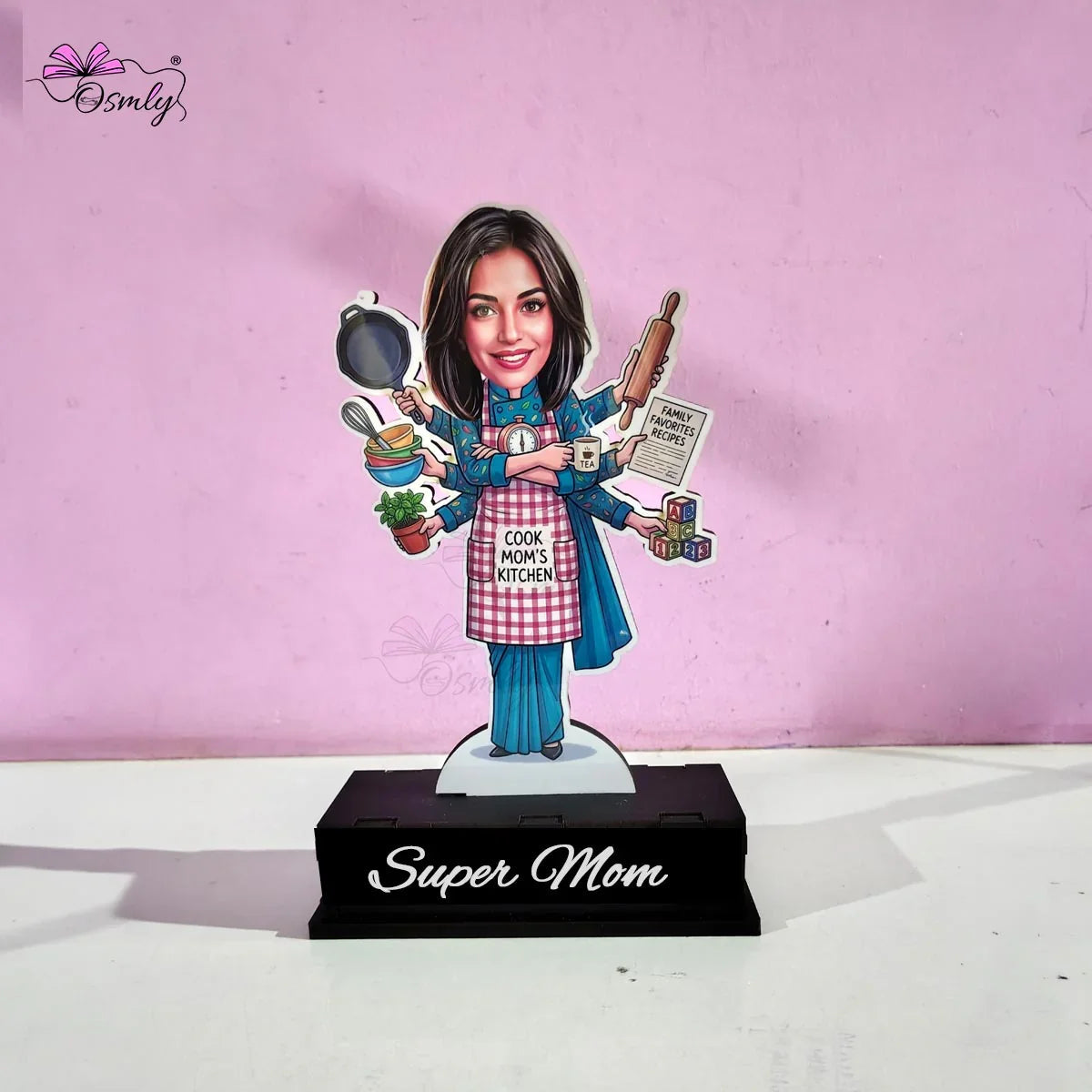 PersonalisedMultitaskingMomCaricatureGift - OSMLY