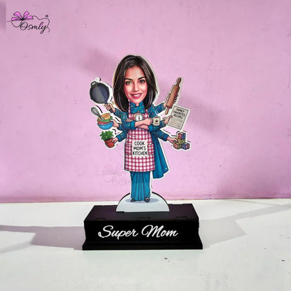 PersonalisedMultitaskingMomCaricatureGift - OSMLY