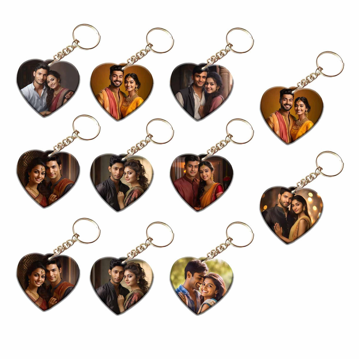 printedonlineHeartShapeAcrylicKeychain - OSMLY